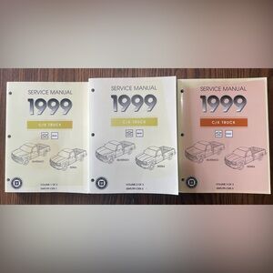 1999 Chevrolet Silverado and Sierra Truck Service Manual  Volumes 1 To 3
